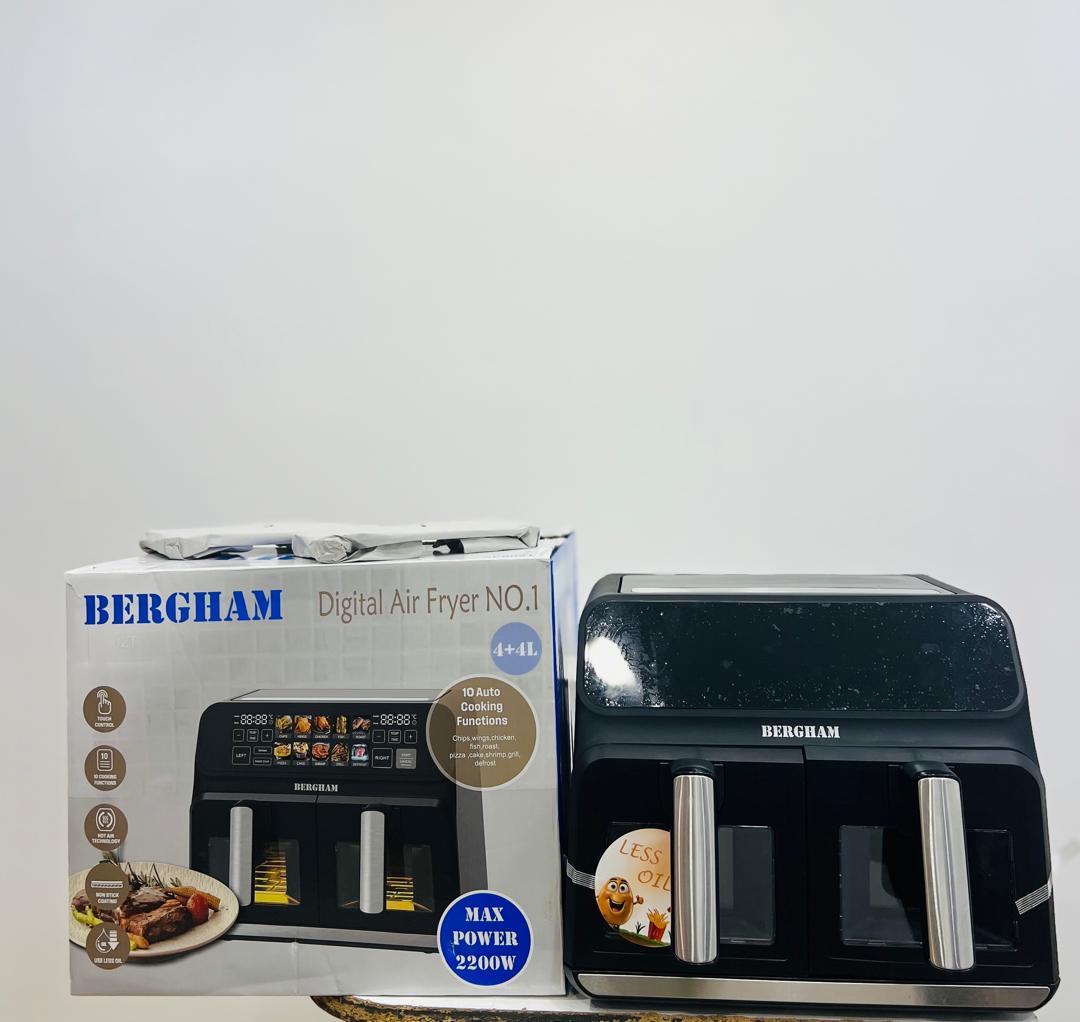 مقلاة BERGHAM الرقمية الهوائية  – سعة كبيرة وجودة عالمية!